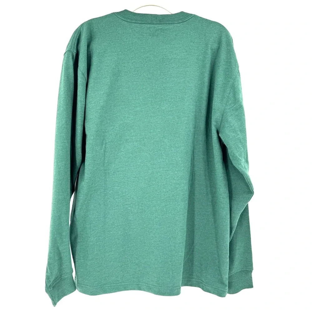 Carhartt K126 Men's Loose Fit Heavyweight Logo Pocket T-Shirt Med Green Work NEW